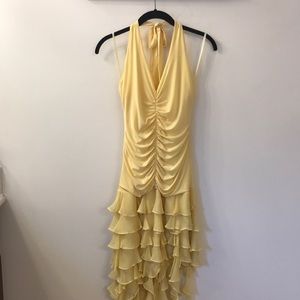 BCBG floor length yellow dress
